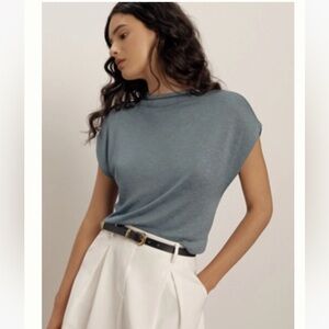 Anthropologie Sleeveless Funnel Neck Top